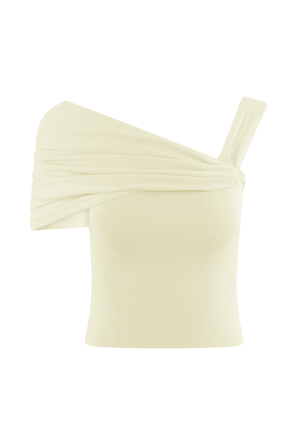 Irene Gathered Knit Top - Ivory