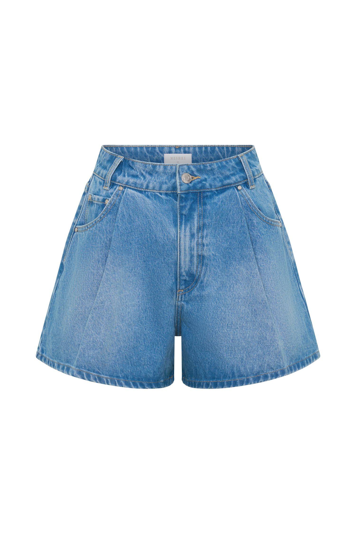 Jace A-Line Denim Shorts - Summer Blue