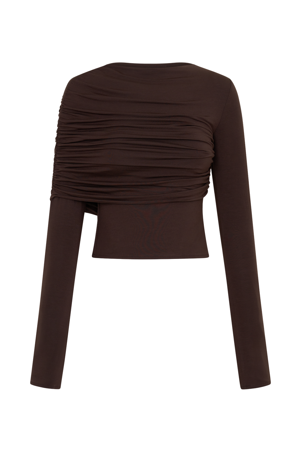 Keaton Modal Long Sleeve Overlay Top - Espresso