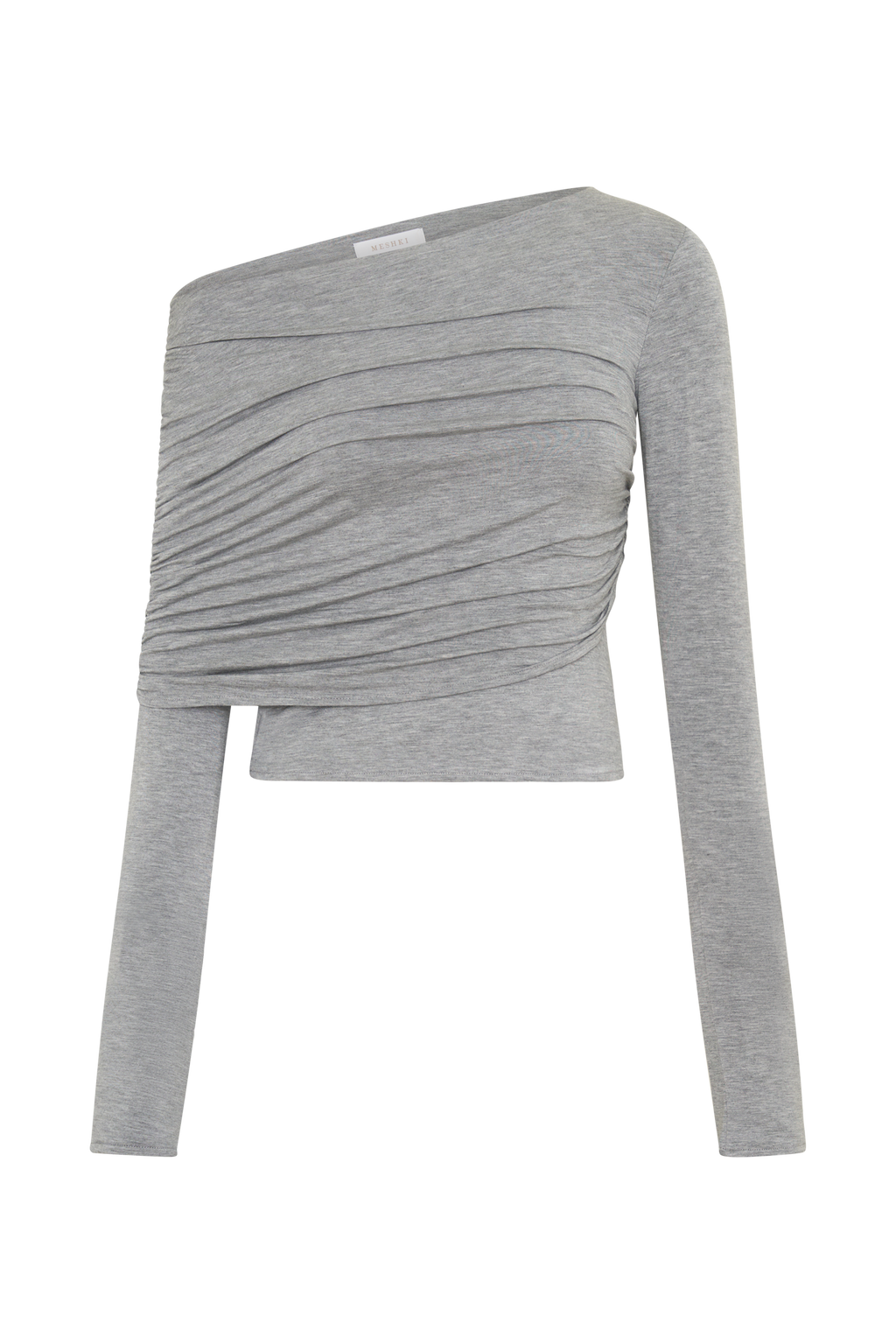Keaton Modal Long Sleeve Overlay Top - Grey Marle