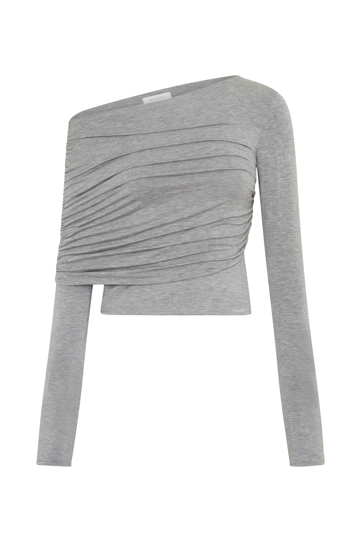 Keaton Modal Long Sleeve Overlay Top - Grey Marle