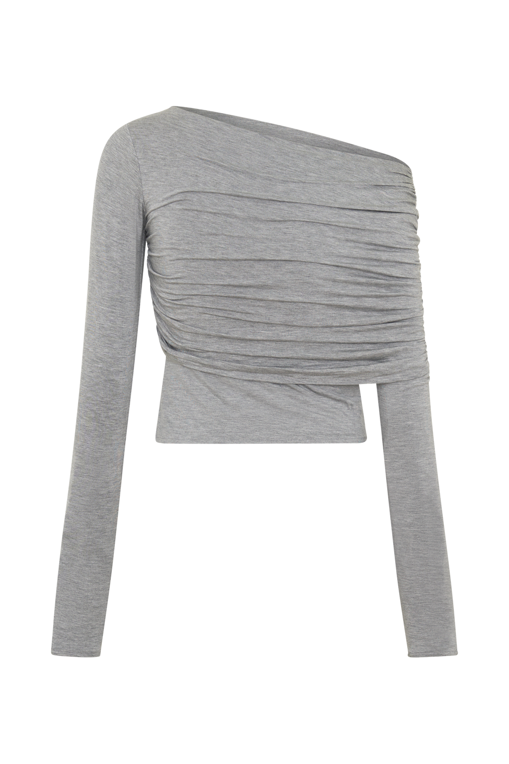Keaton Modal Long Sleeve Overlay Top - Grey Marle