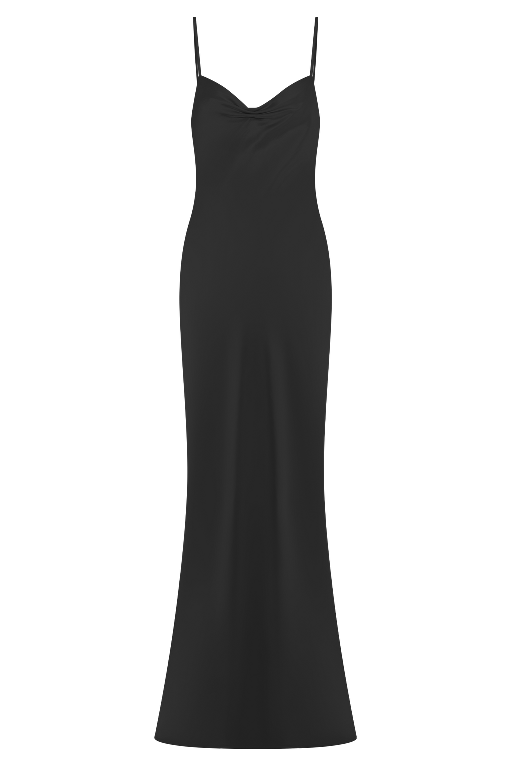 Lilly Sweetheart Satin Maxi Dress - Black