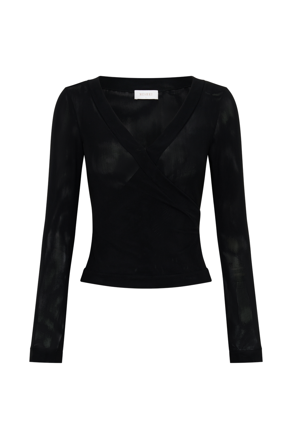 Lumi Long Sleeve Mesh Top - Black