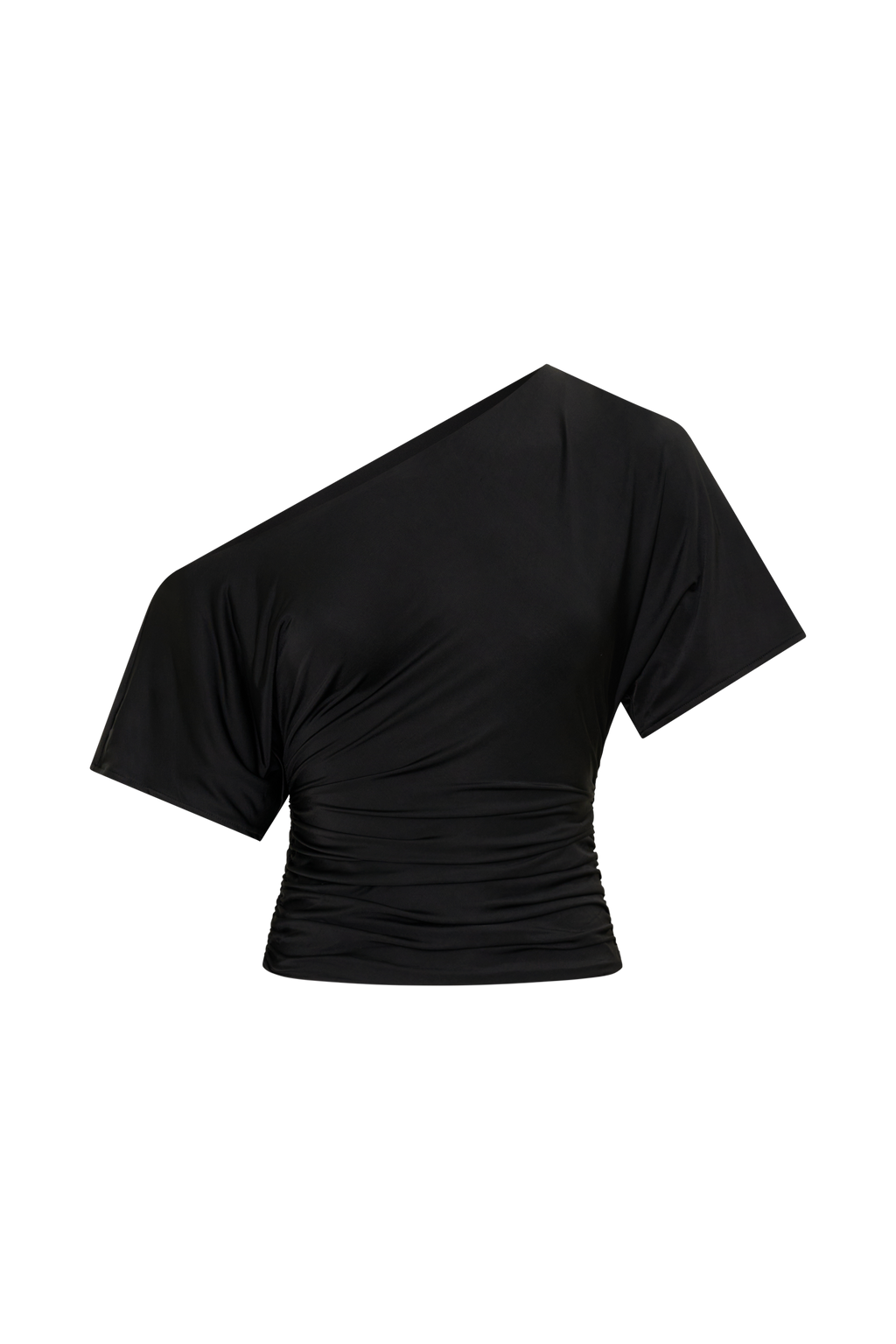 Luu Off Shoulder Slinky Top - Black