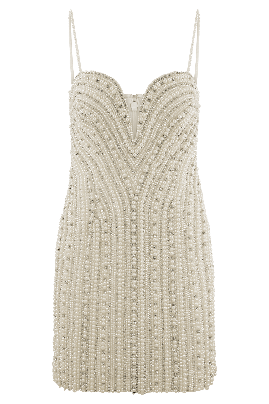 Naveena Embellished Mini Dress - Silver