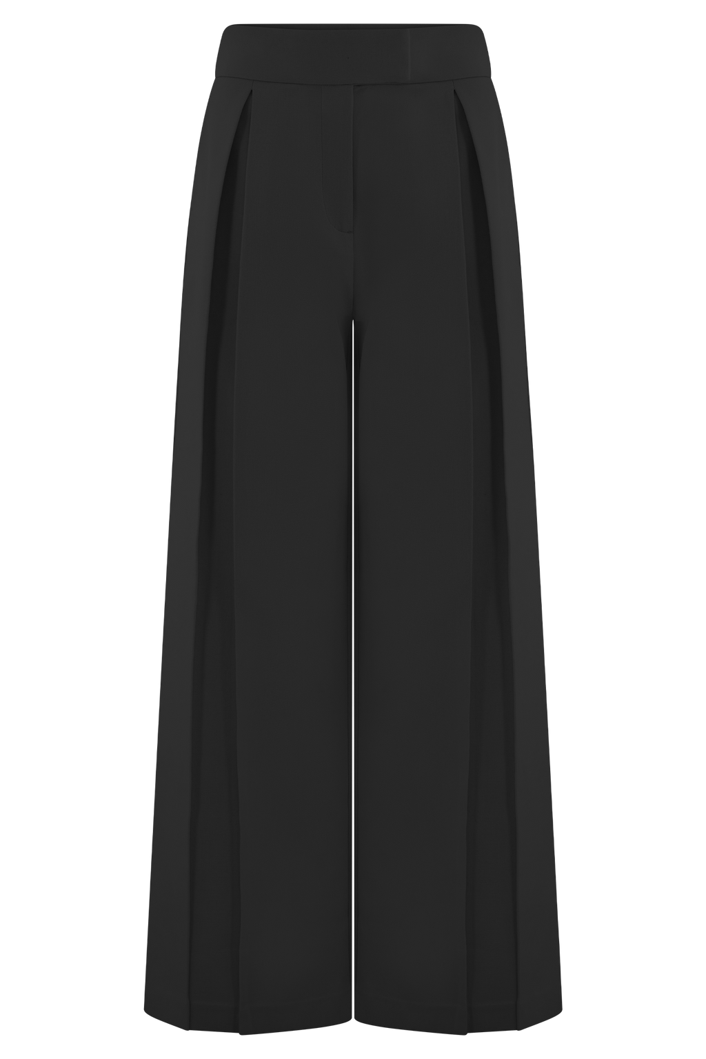 Raya Mid Rise Wide Leg Linen Pant - Black