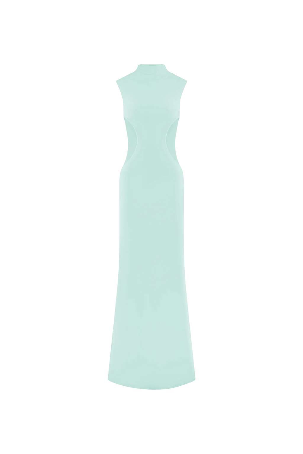 Massie Slinky And Mesh Maxi Dress - Lagoon