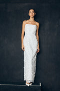 Josefa Sequin Lace Maxi Dress - White