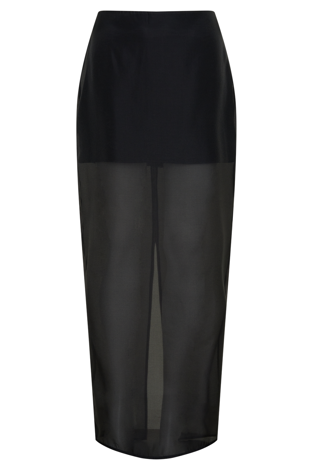 Ximena Organza Maxi Skirt - Black